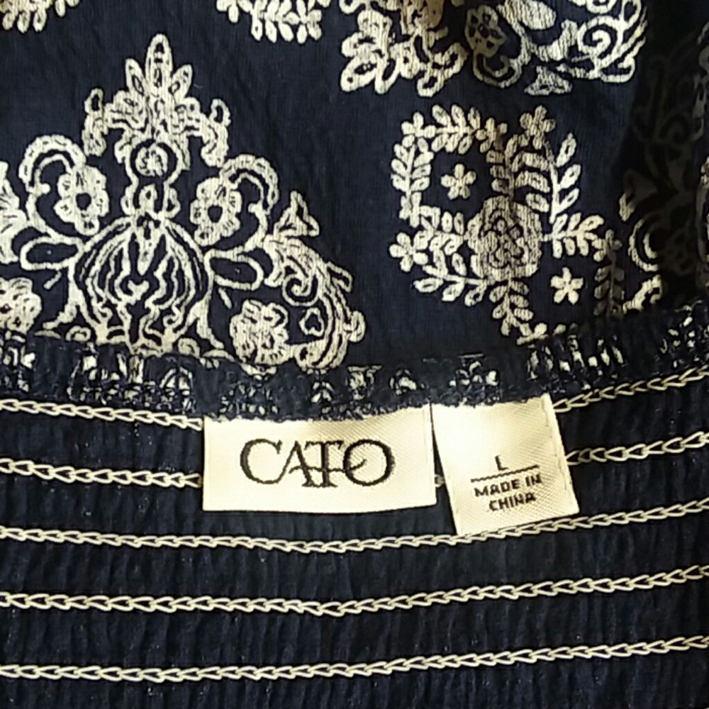 Cato Smocked Square Neck Top - Picture 4 of 7